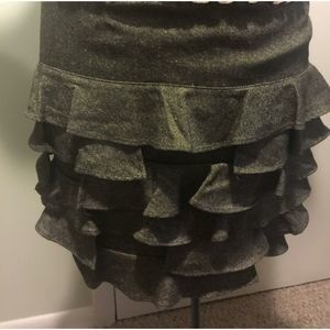 Vintage Talbots tweed ruffled skirt. Olive color Size 6P